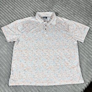 Ben Hogan performance Men's‎ size 2XL Multi-Color Hibiscus Print Golf Polo Shirt
